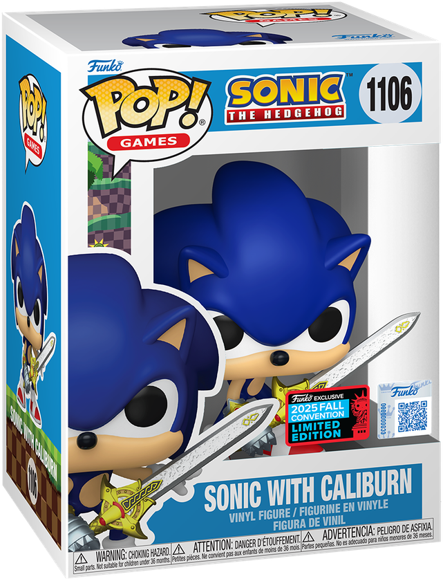 Sonic the Hedgehog - Sonic with Caliburn Pop! Vinyl 2025 NYCC Exclusive [RS]