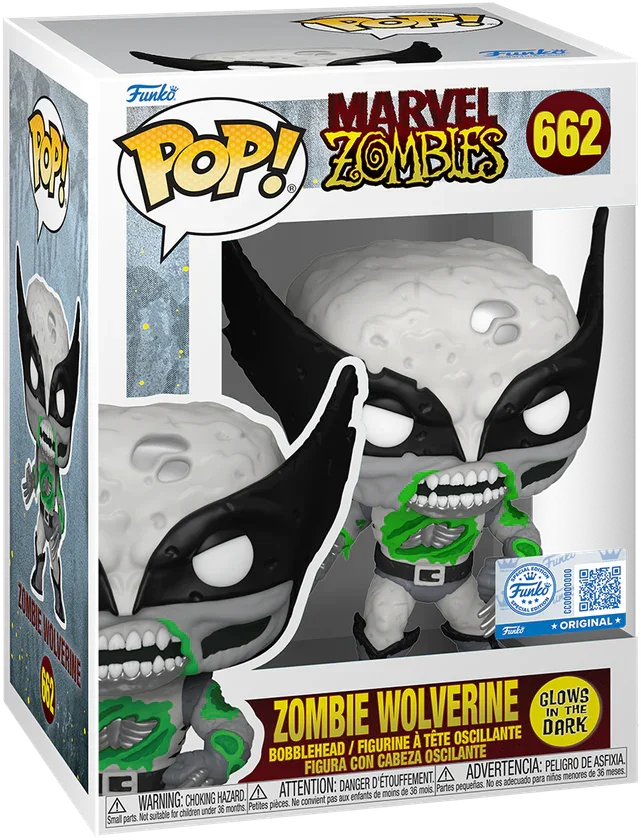 Marvel: Zombies - Lobezno (Exclusiva de EE. UU.) Glow Pop! Vinyl [RS]