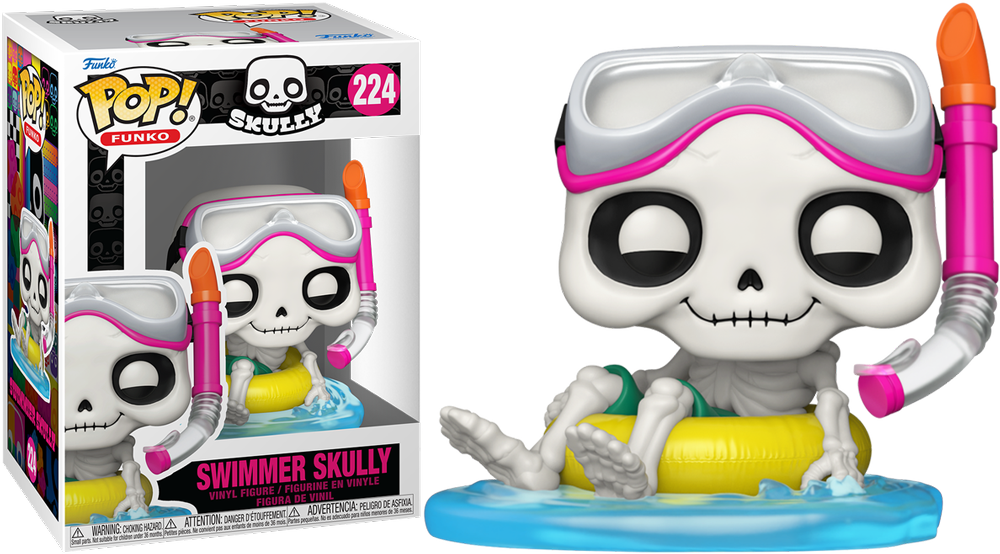 Skeleton Summer – ¡Skully el nadador Pop! Figura de vinilo