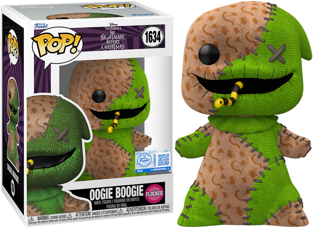 The Nightmare Before Christmas - Oogie Boogie Patchwork US Exclusive Flocked Pop! Vinyl [RS]