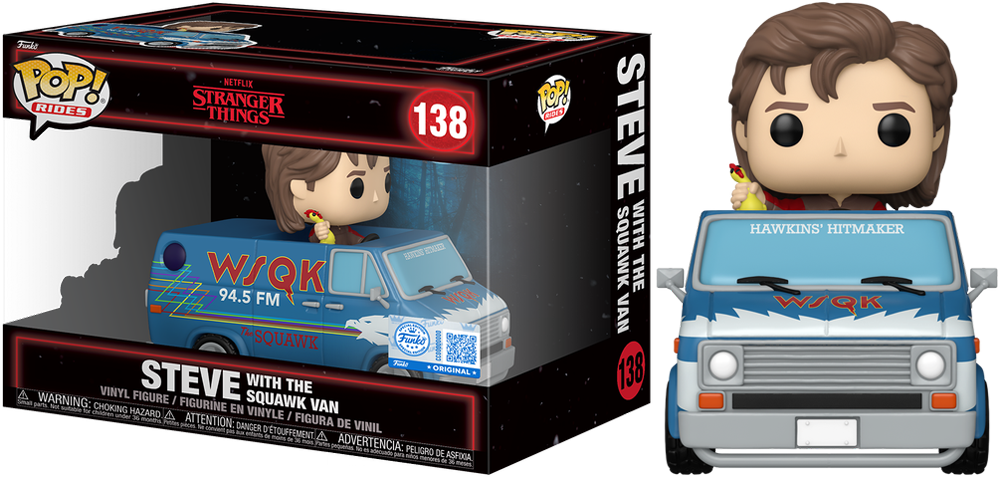 Stranger Things - Steve with Squawk Van US Exclusive Pop! Ride [RS]