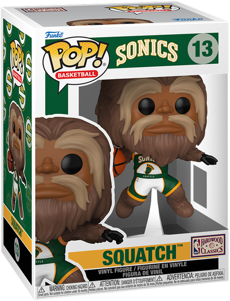 NBA: Mascotas - Figura Pop! de vinilo de Seattle Sasquatch