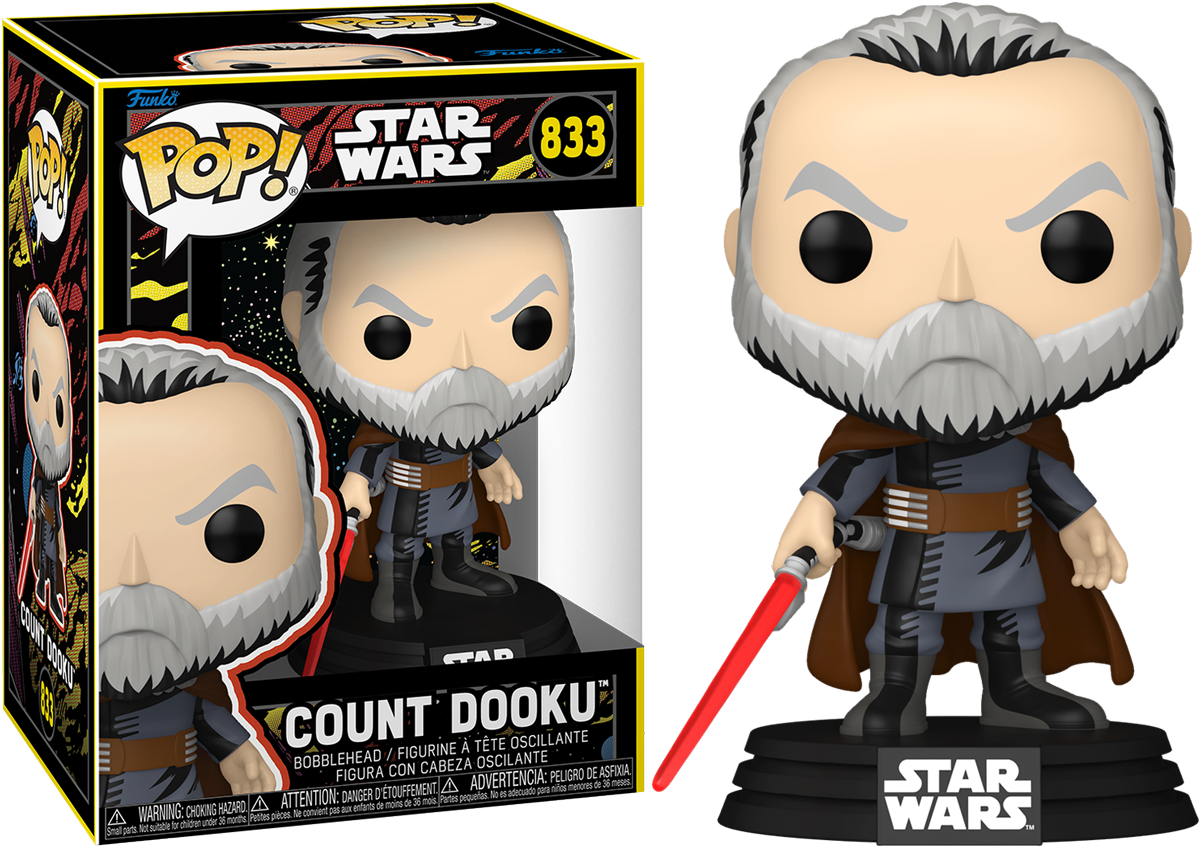 Star Wars - Conde Dooku (Retro) ¡Pop! Vinilo