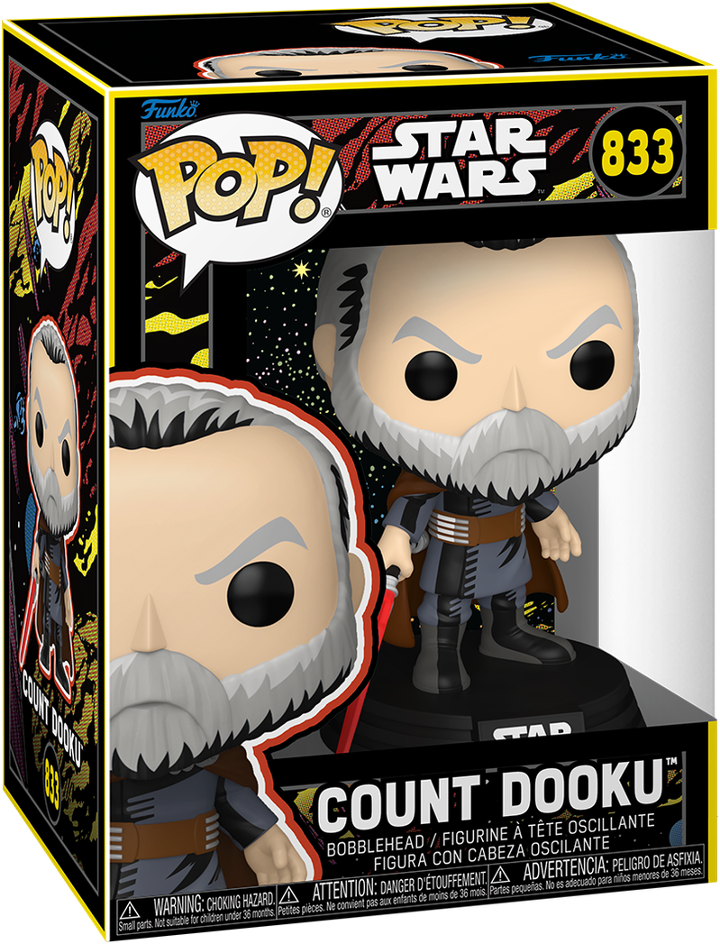 Star Wars - Conde Dooku (Retro) ¡Pop! Vinilo