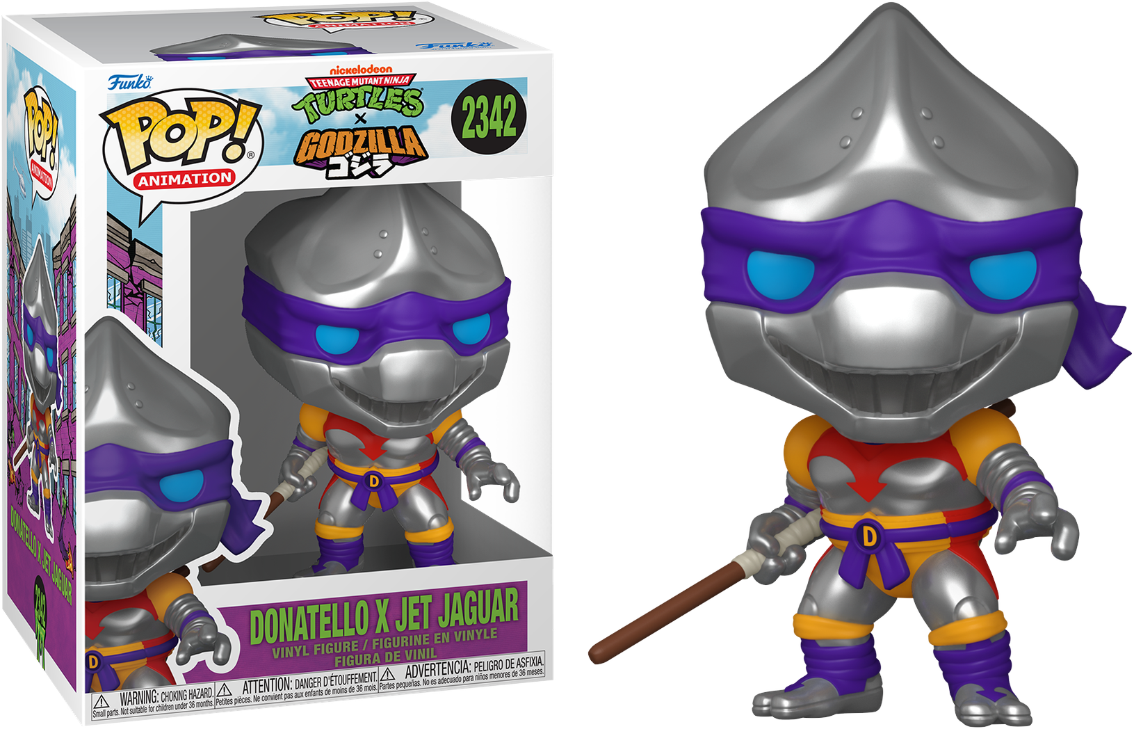 Teenage Mutant Ninja Turtles X Godzilla – Donatello X Jet Jaguar Pop! Vinyl