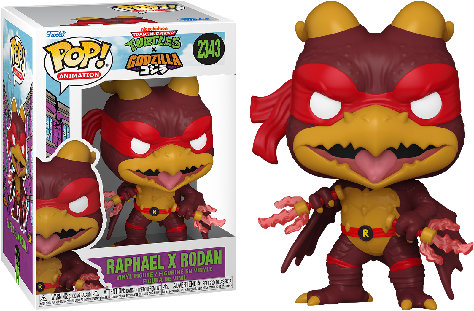 Teenage Mutant Ninja Turtles X Godzilla – Raphael X Rodan Pop! Vinyl
