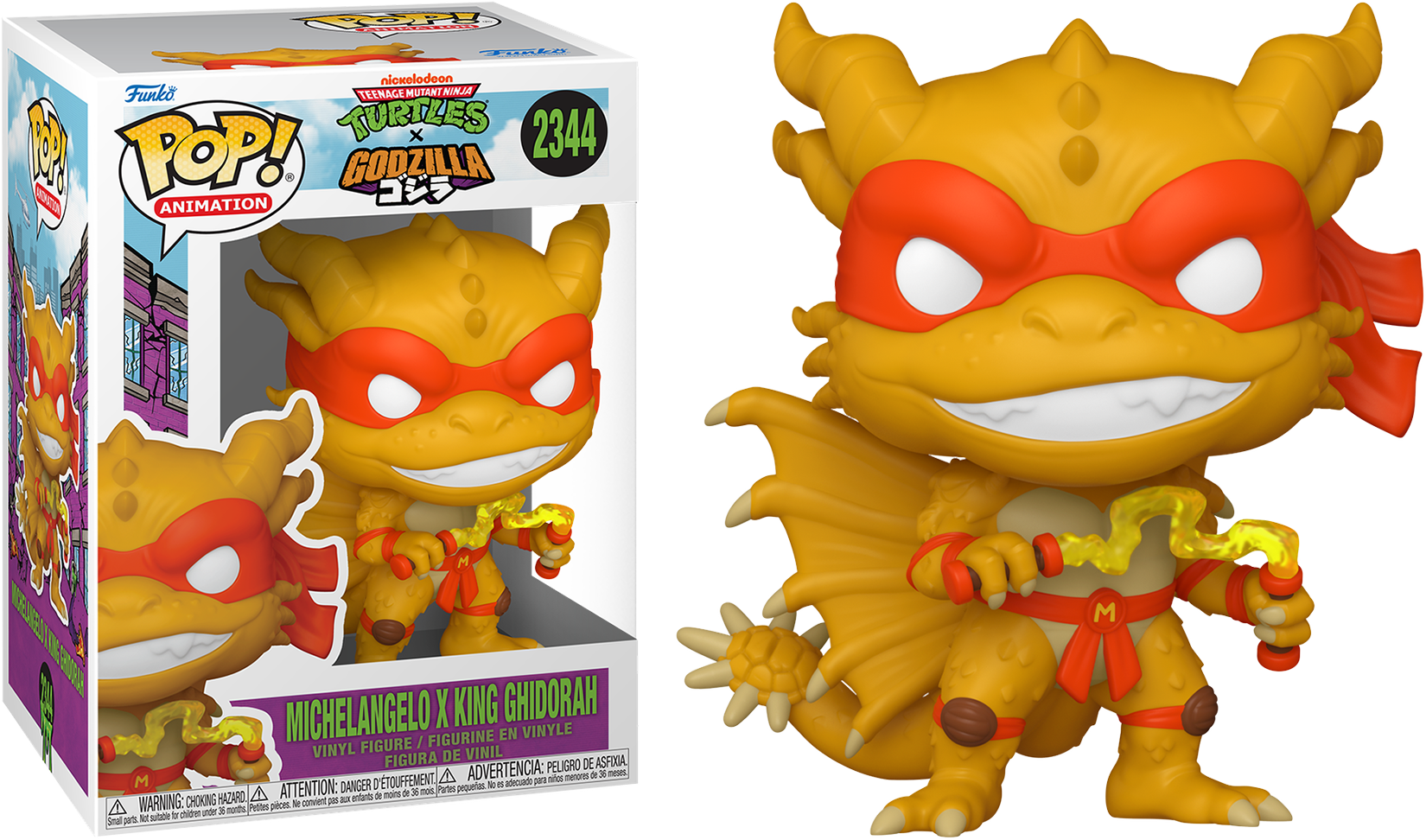 Teenage Mutant Ninja Turtles X Godzilla – Michelangelo X King Ghidorah Pop! Vinyl