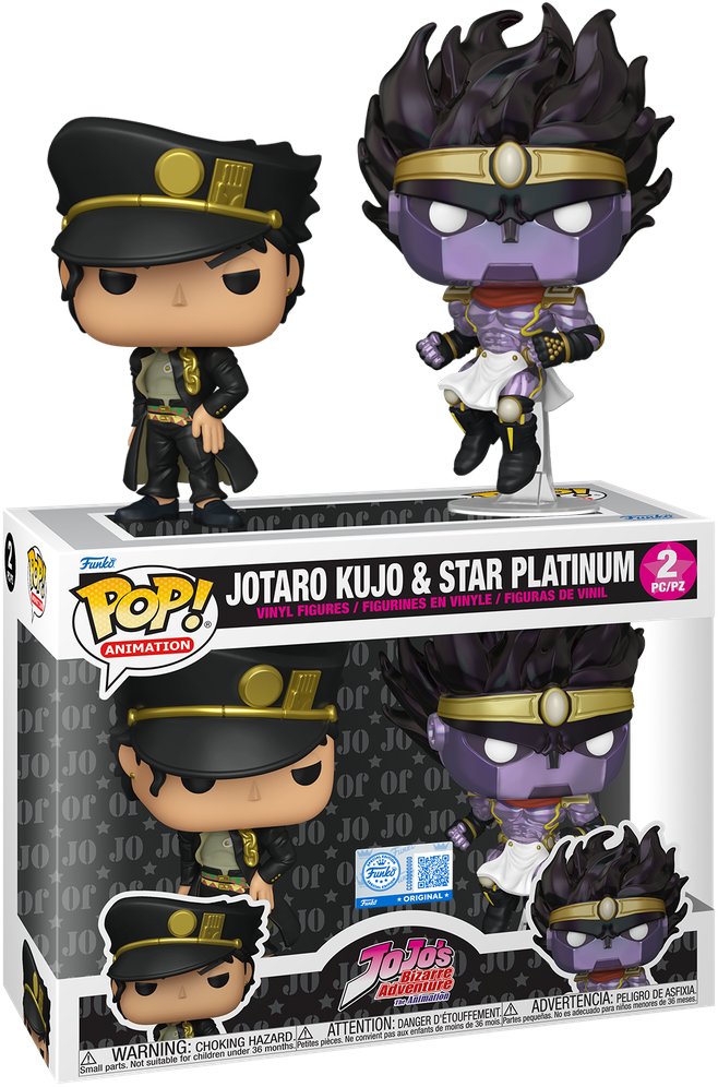 Jojo's Bizarre Adventure - Jotaro Kujo & Star Platinum US Exclusive Pop! Vinyl 2-Pack [RS]