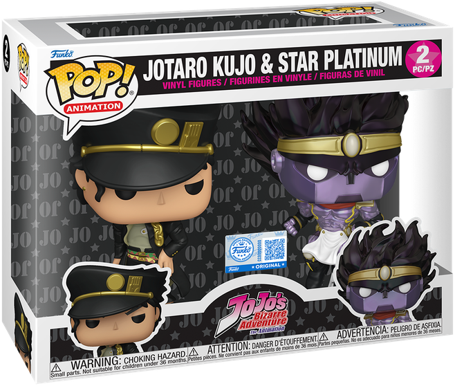 Jojo's Bizarre Adventure - Jotaro Kujo & Star Platinum US Exclusive Pop! Vinyl 2-Pack [RS]