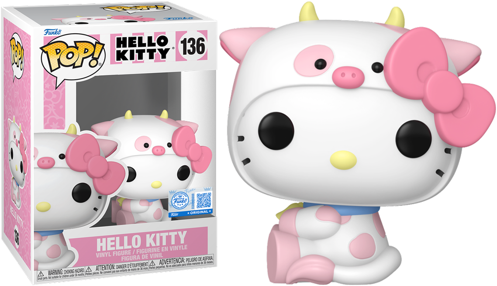 Hello Kitty - Hello Kitty (Cosplay de vaca) Figura Pop! Vinilo exclusivo para EE. UU. [RS]