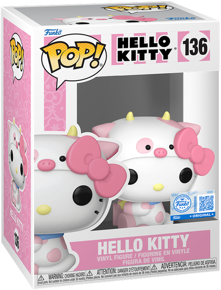 Hello Kitty - Hello Kitty (Cosplay de vaca) Figura Pop! Vinilo exclusivo para EE. UU. [RS]