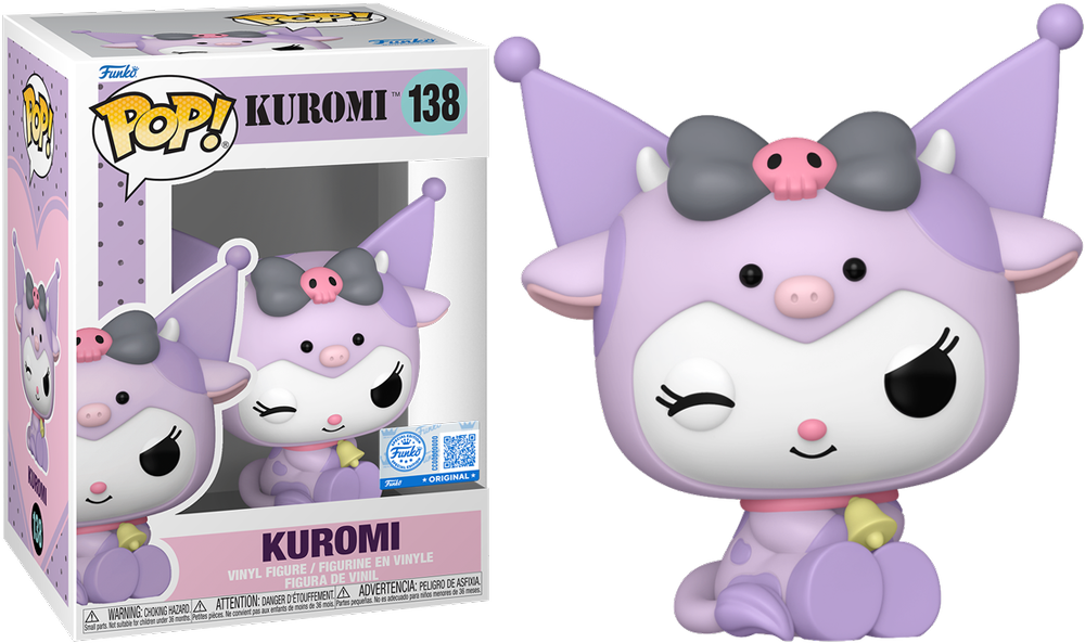 Hello Kitty - Kuromi (Cosplay de vaca) Figura Pop! Vinilo exclusivo para EE. UU. [RS]
