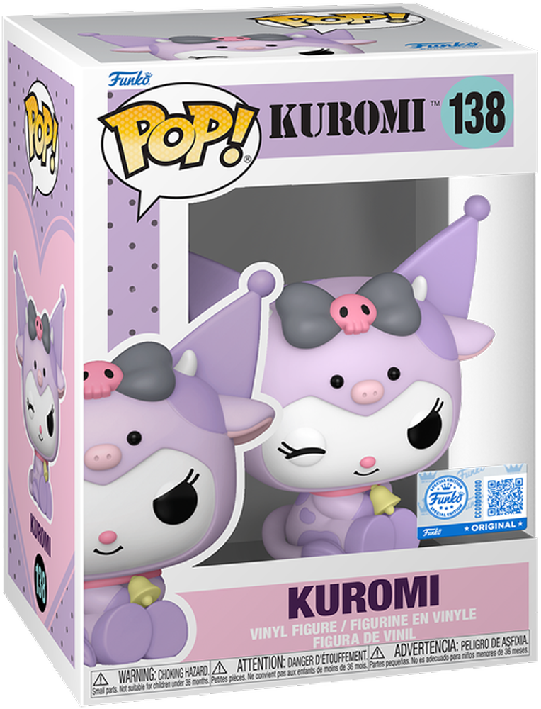 Hello Kitty - Kuromi (Cosplay de vaca) Figura Pop! Vinilo exclusivo para EE. UU. [RS]