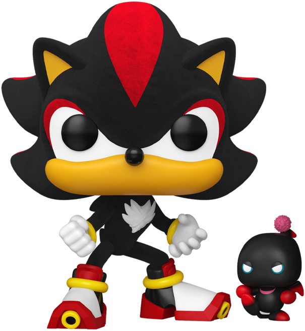 Sonic the Hedgehog - Shadow with Dark Chao US Exclusive Flocked Pop! Vinyl [RS]