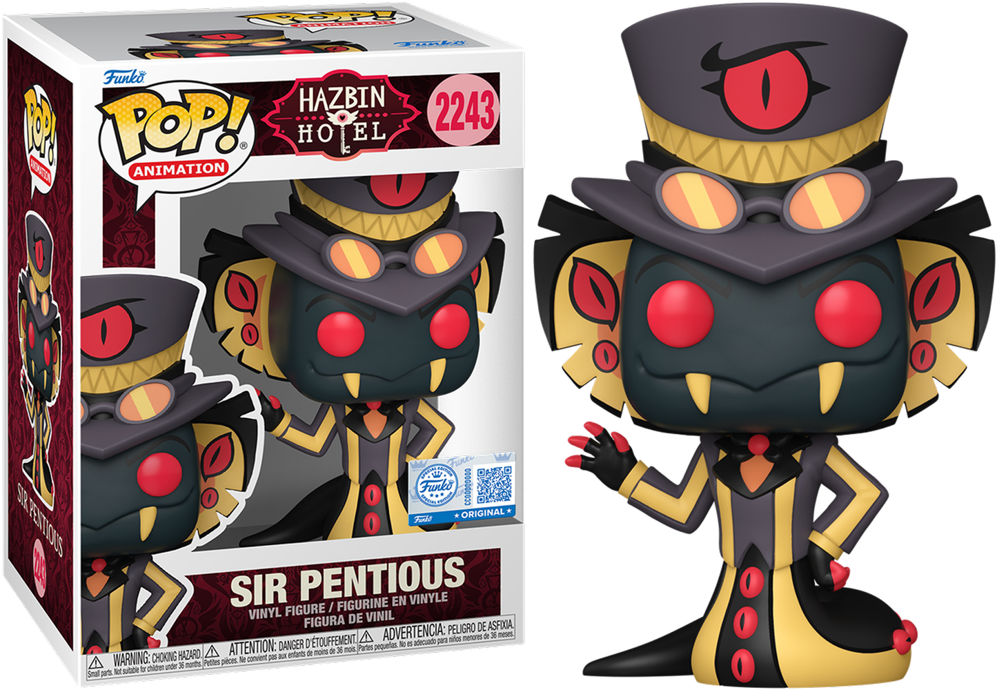 Hazbin Hotel - Sir Pentious (with chase) US Exclusive Pop! Vinyl! [RS]