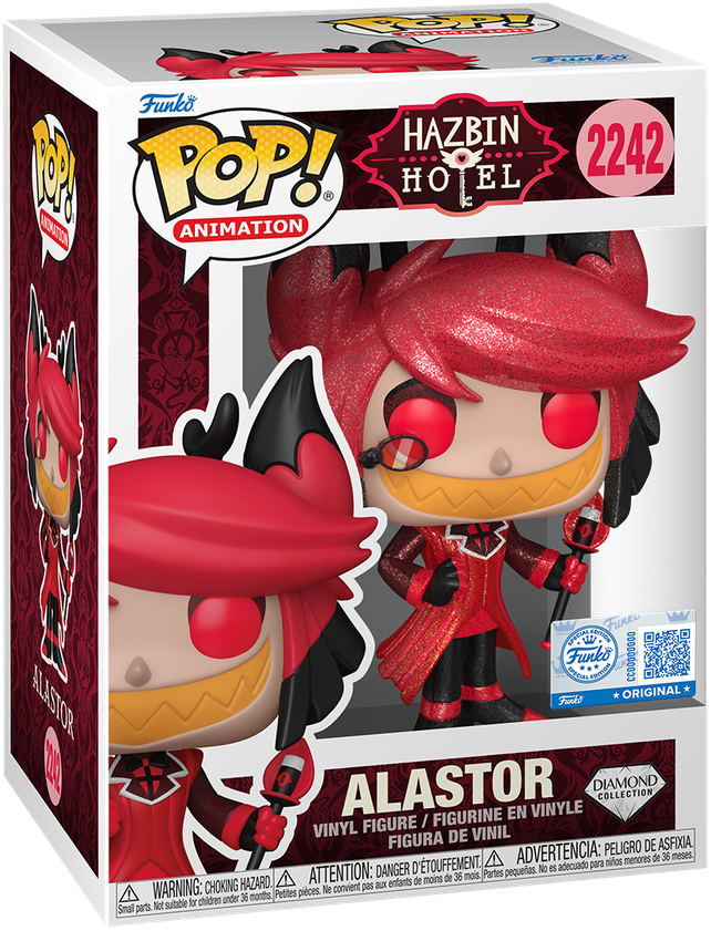 Hazbin Hotel - Alastor Vinilo Pop! con Brillo Diamante Exclusivo para EE. UU. [RS]