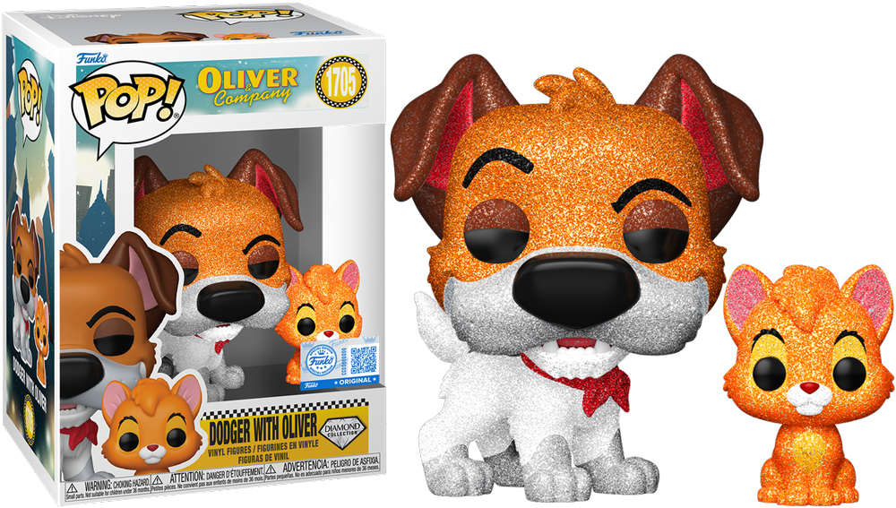 Oliver and Company (1988) - Dodger with Oliver US Exclusive Diamond Glitter Pop! Vinyl [RS]