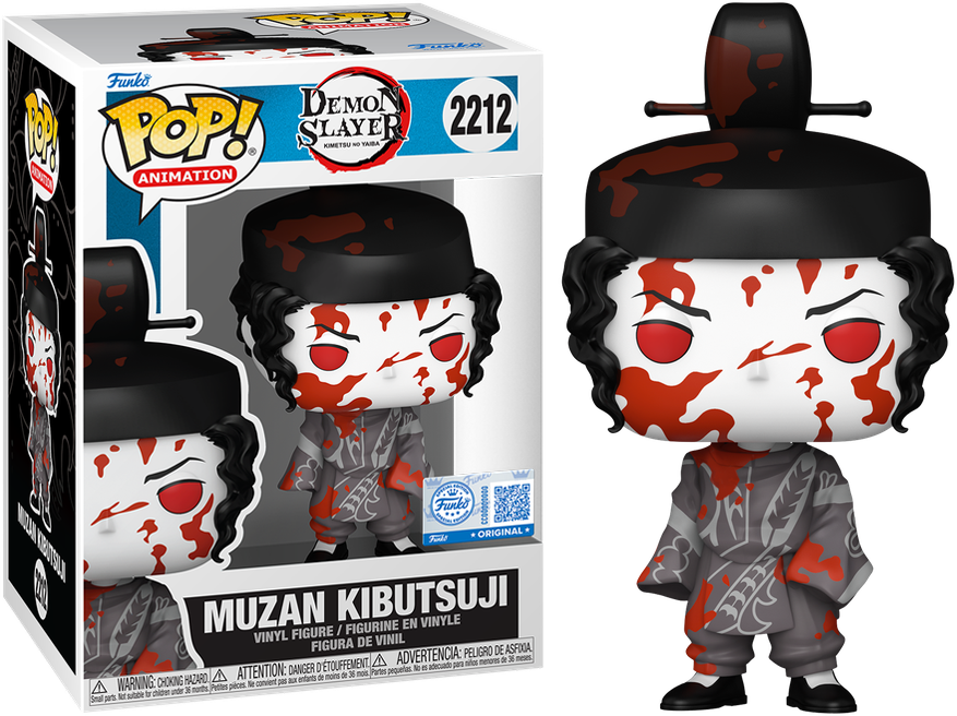 Demon Slayer - Muzan (Black & White Battle Damaged) US Exclusive Pop! Vinyl [RS]