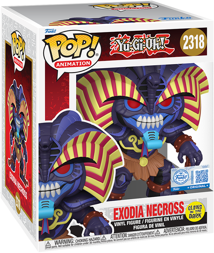 Yu-Gi-Oh! – Exodia Necross Exclusivo de EE. UU. Que brilla en la oscuridad Pop! de vinilo de 15 cm [RS]