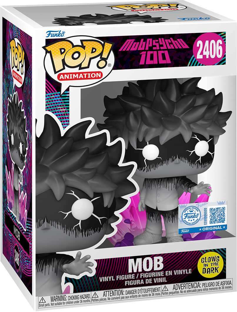 Mob Psycho 100 - Mob con Aura Exclusivo de EE. UU. Glow Pop! Figura de vinilo [RS]