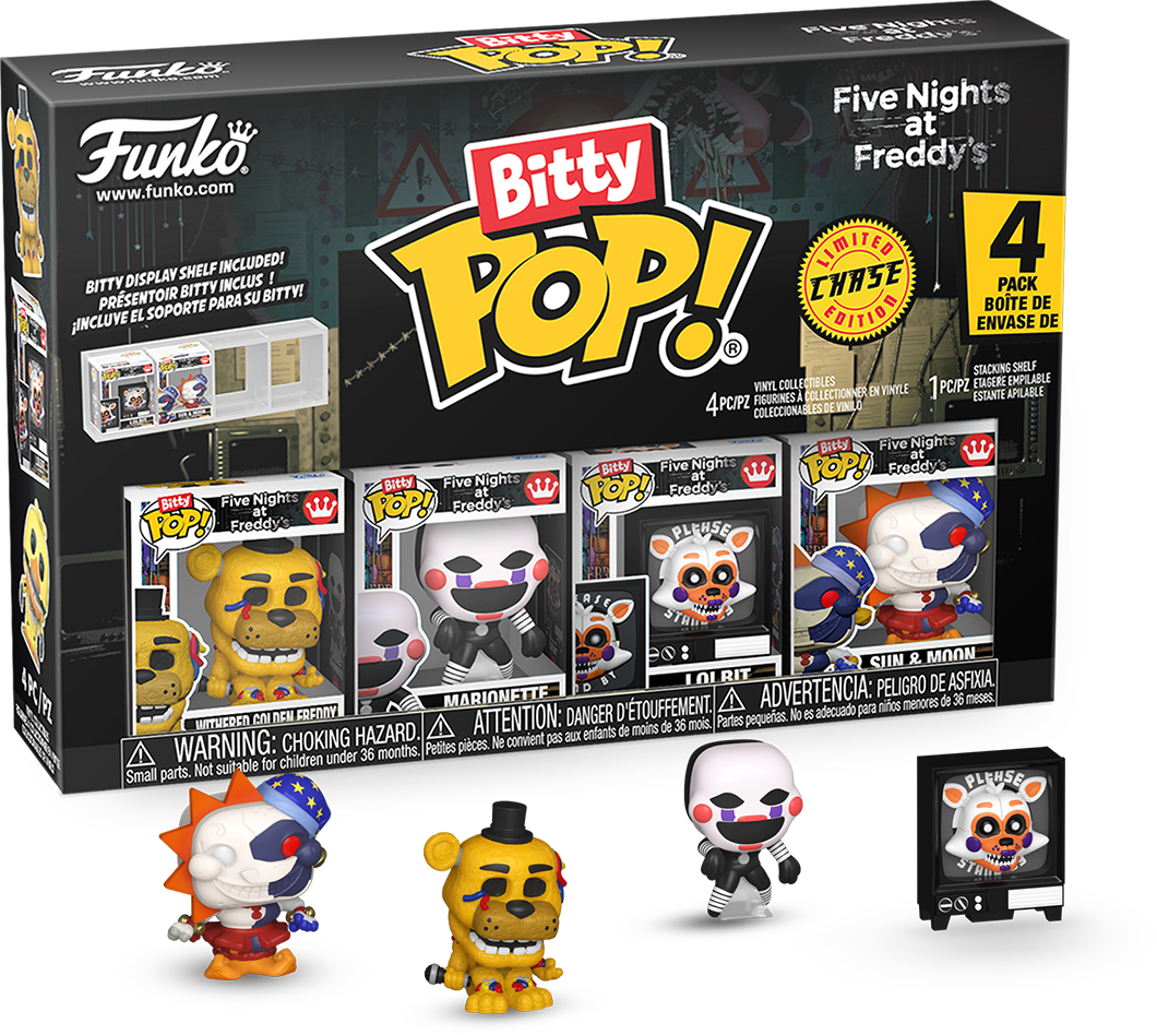 Five Nights at Freddy’s – Withered Golden Freddy Bitty Pop! 4-Pack