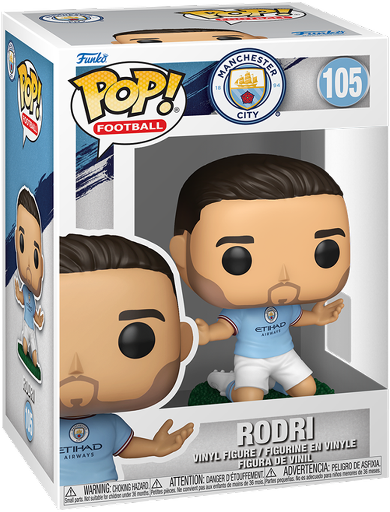 Fútbol: Manchester City – Rodri Cascante Pop! Vinilo