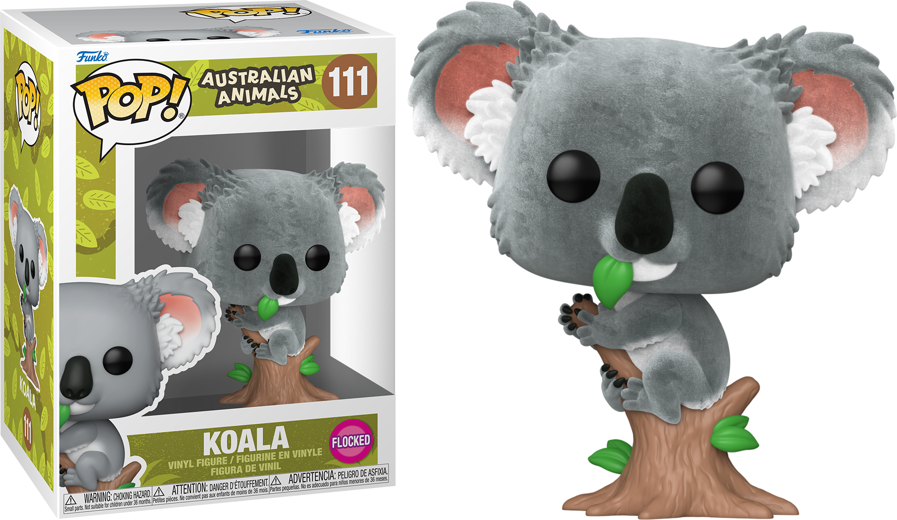 Animales australianos - Koala Flocked Pop! Vinilo