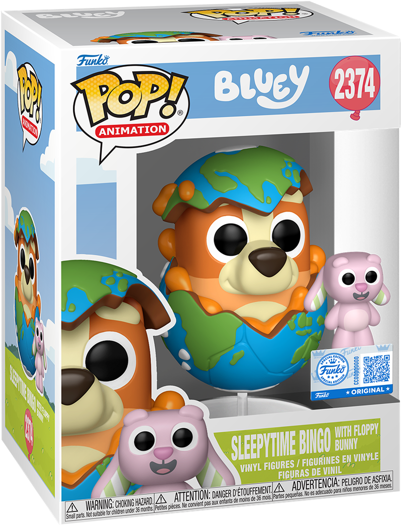 Bluey – Sleepytime Bingo with Floppy Bunny US Exclusive Pop! Vinyl [RS]