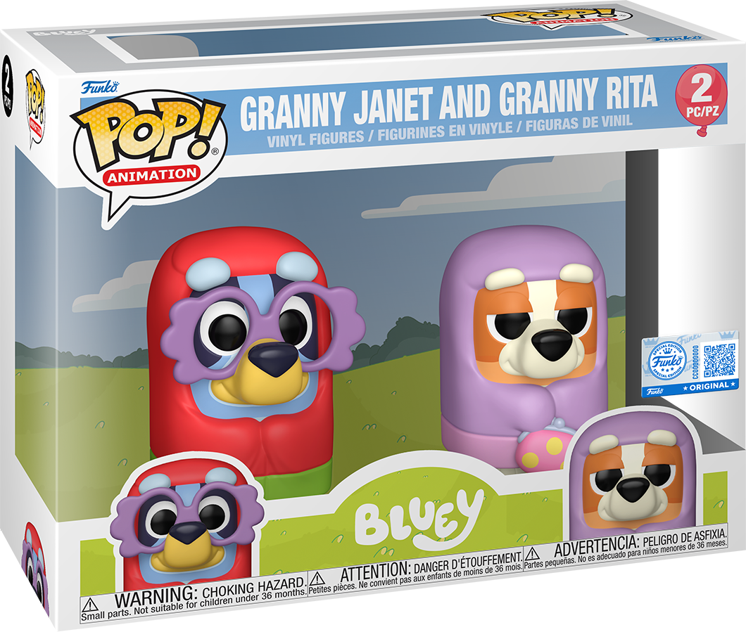 Bluey – Granny Janet & Granny Rita US Exclusive Pop! 2-Pack [RS]