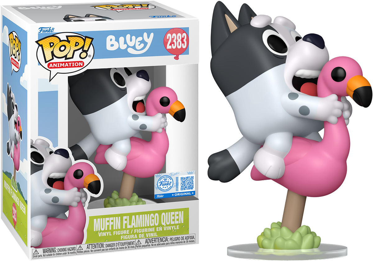 Bluey – Muffin Flamingo Queen US Exclusive Pop! Vinyl [RS]