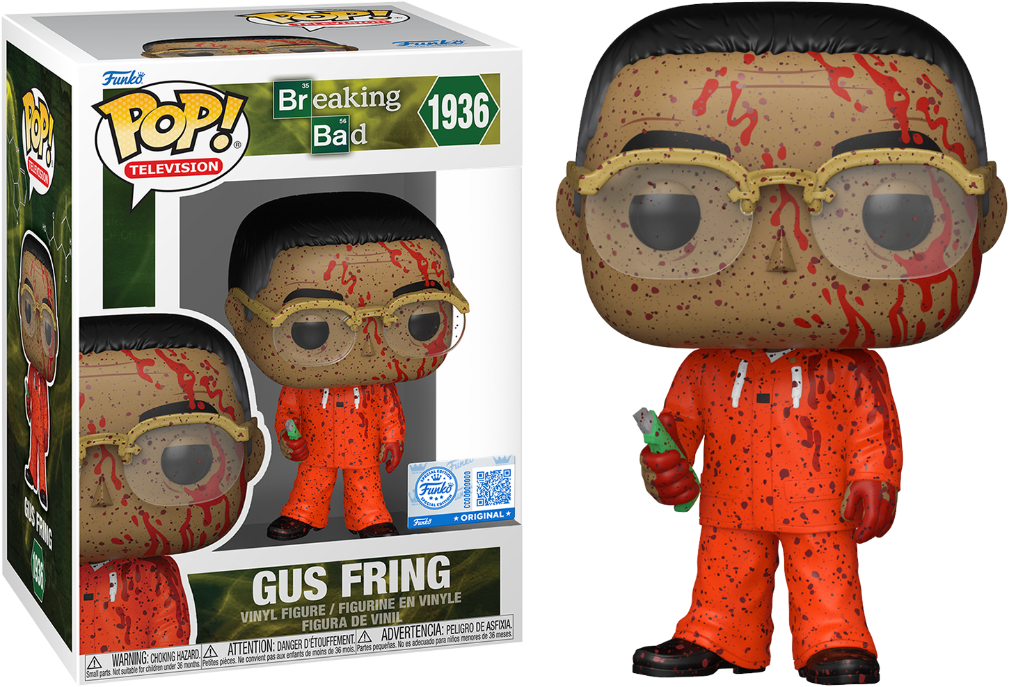 Breaking Bad – Gus with Box Cutter (Bloody) Exclusive Pop! Vinyl [RS]