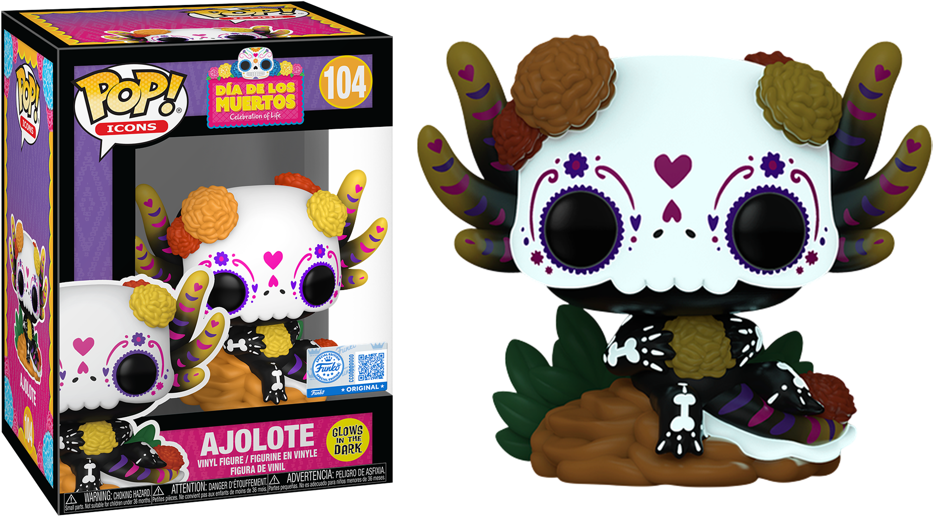 Dia de Los Muertos – Ajolote Exclusive Glow Pop! Vinyl [RS]