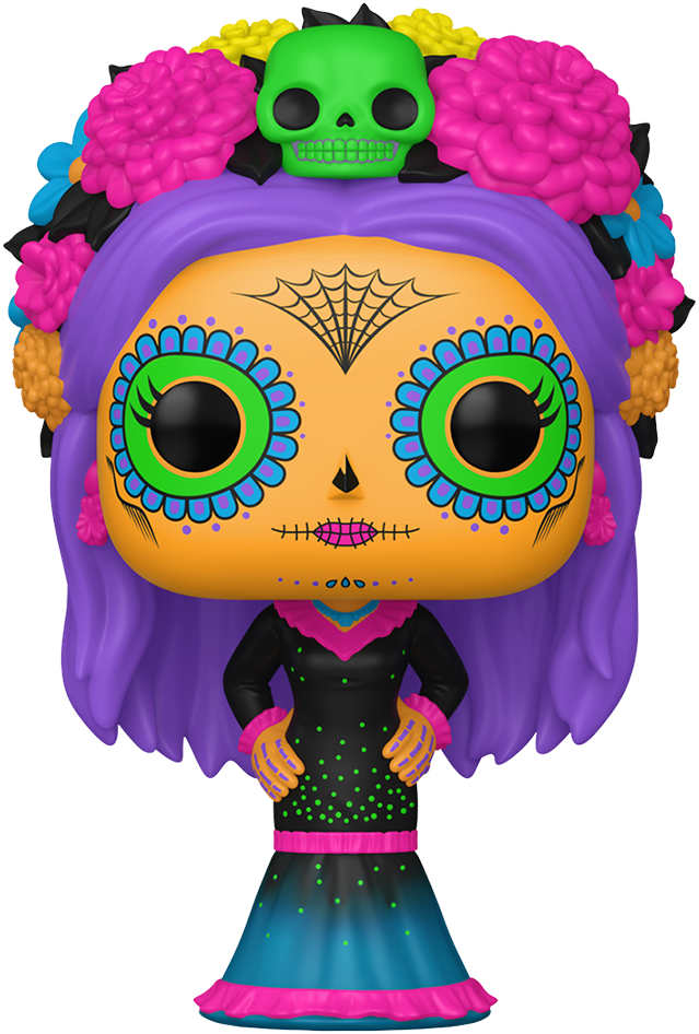 Dia de Los Muertos – La Catrina (Azul) Exclusive Blacklight Pop! Vinyl [RS]