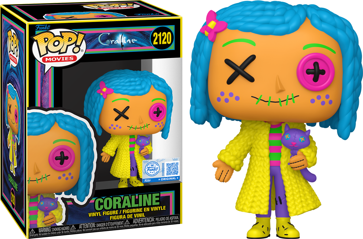 Coraline – Coraline (Patchwork) Exclusive Blacklight Pop! Vinyl [RS]