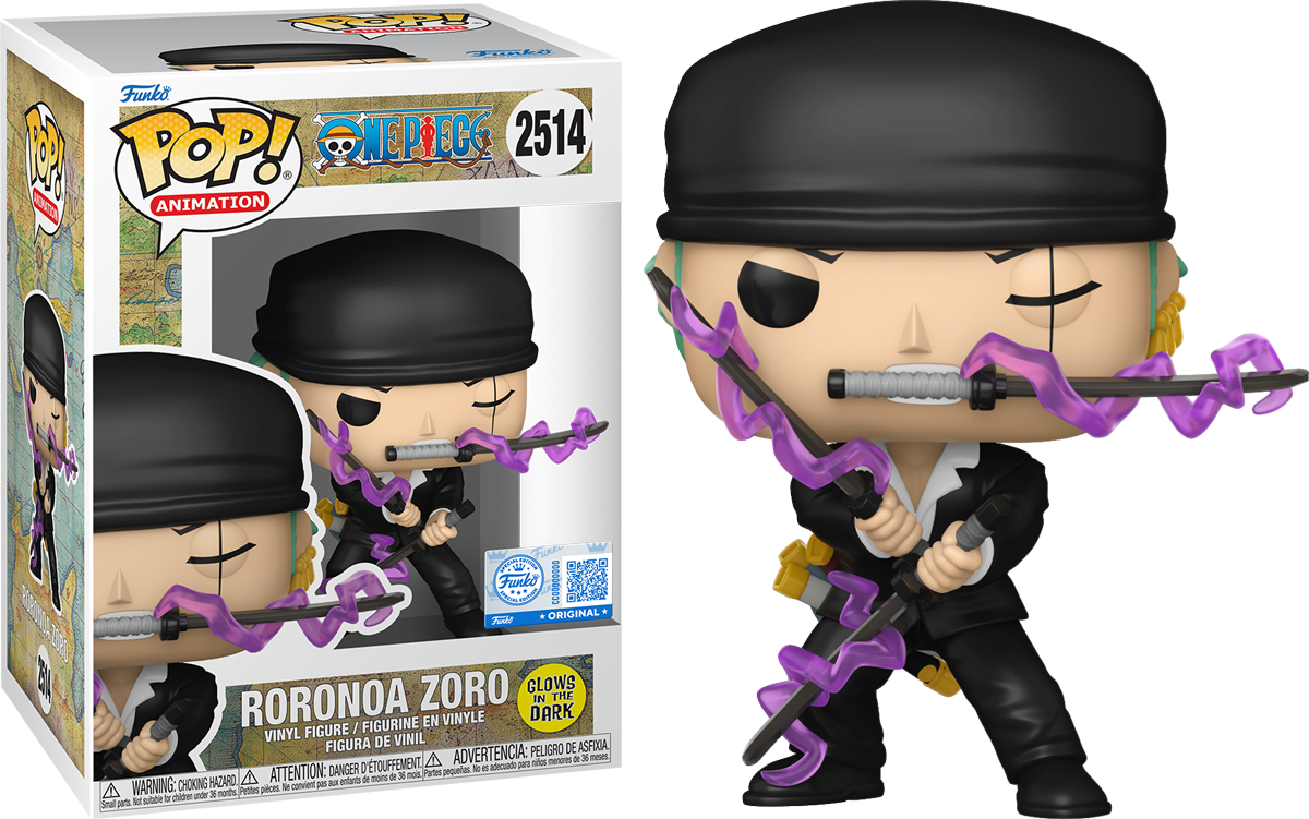 One Piece – Roronoa Zoro (Dressrosa) Exclusive Glow Pop! Vinyl [RS]