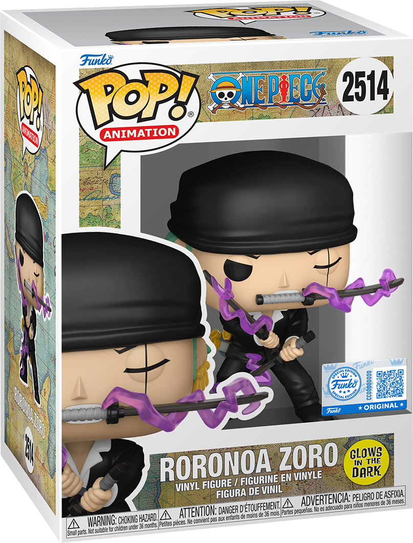 One Piece – Roronoa Zoro (Dressrosa) Exclusive Glow Pop! Vinyl [RS]