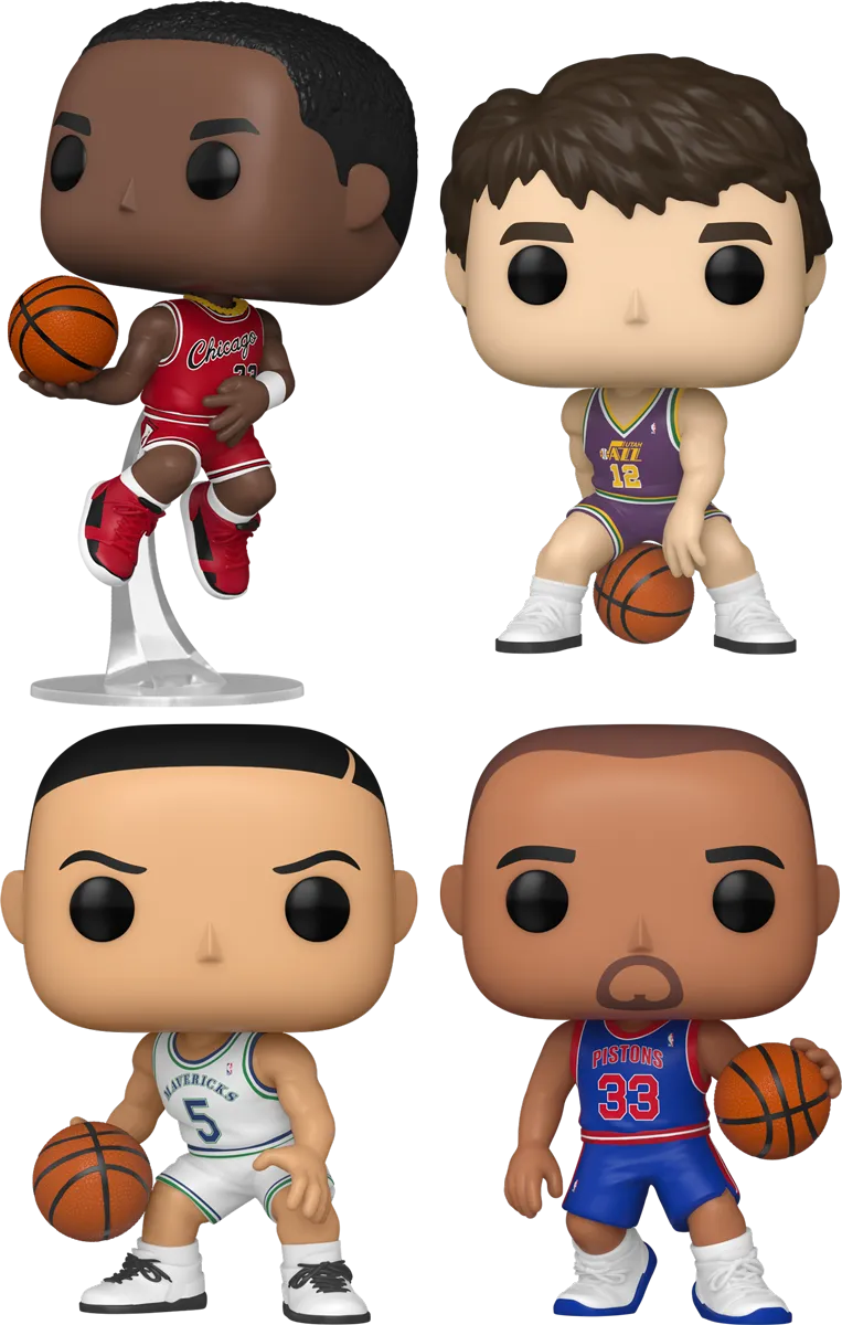 FUN79678 + FUN79679 + FUN79680 + FUN79681 NBA Basketball: Rookie Season - Slam Dunk Pop! Vinyl Bundle (Set of 4) - Funko - Titan Pop Culture