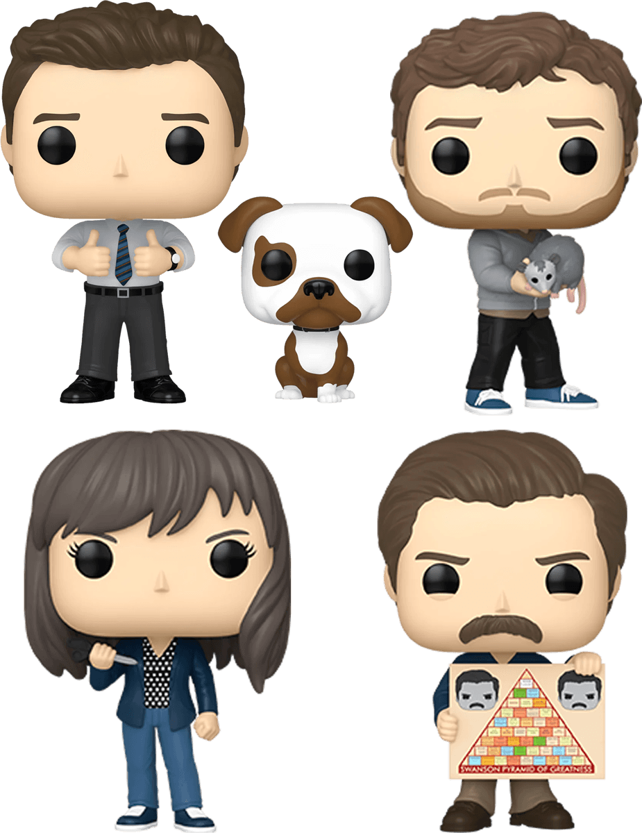 FUN74431 + FUN80171 + FUN80172 + FUN80175 Parks and Recreation: 15th Anniversary - Flu Season Pop! Vinyl Bundle (Set of 4) - Funko - Titan Pop Culture