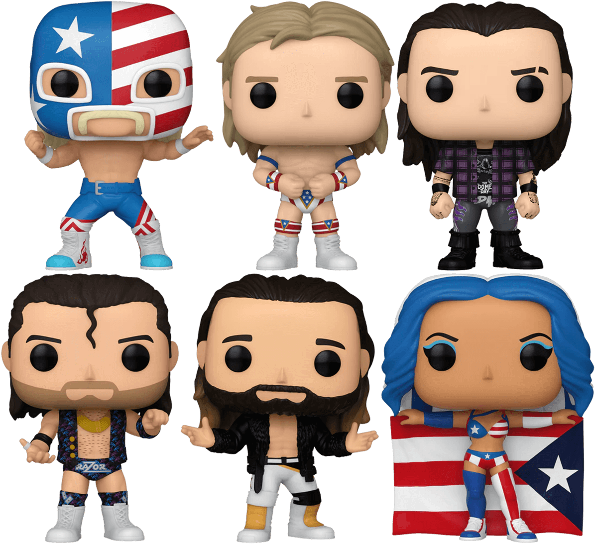 FUN79609 + FUN79623 + FUN79622 + FUN79610 + FUN79611 + FUN79621 WWE - Survivor Series Pop! Vinyl Bundle (Set of 6) - Funko - Titan Pop Culture