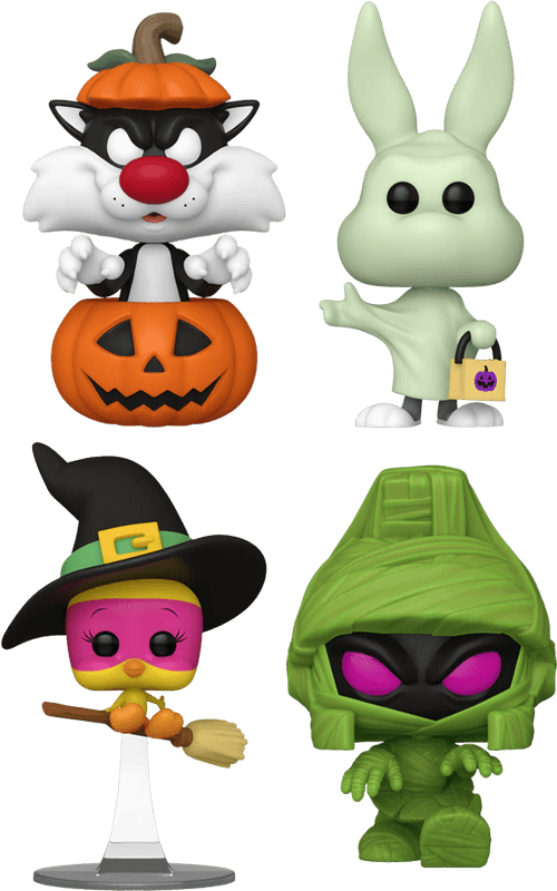 FUN80871 + FUN80870 + FUN80873 + FUN80872 Looney Tunes: Halloween - Spooky Season Pop! Vinyl Bundle (Set of 4) - Funko - Titan Pop Culture