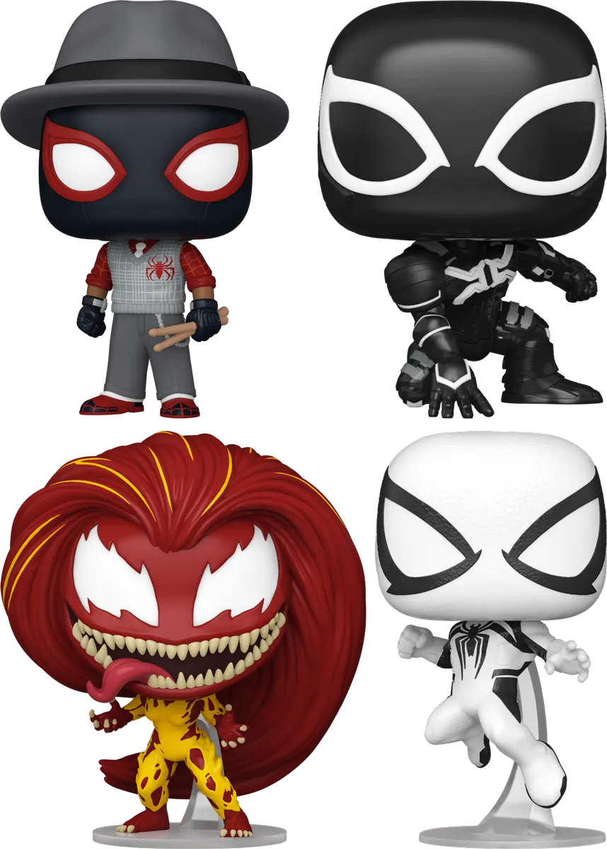 FUN80327 + FUN80328 + FUN80329 + FUN80330 Marvel's Spider-Man 2 - Heal the World Pop! Vinyl Bundle (Set of 4) - Funko - Titan Pop Culture