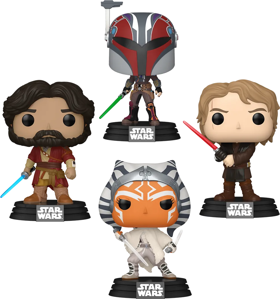 FUN83760 + FUN83761 + FUN83762 + FUN83763 Star Wars: Ahsoka - Trust in the Force Pop! Vinyl Bundle (Set of 4) - Funko - Titan Pop Culture