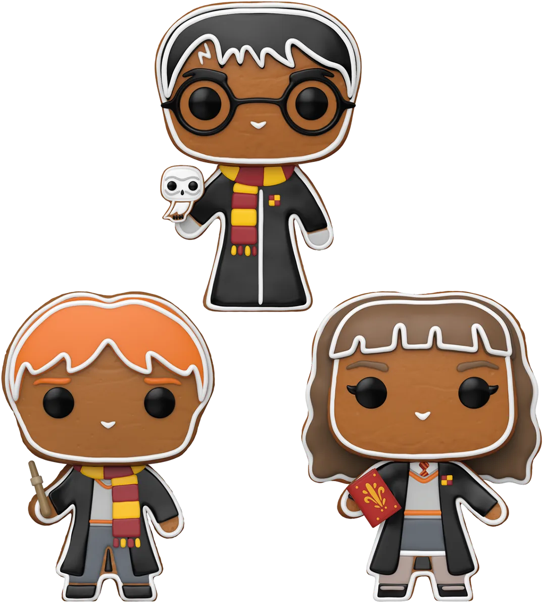 FUN80018 + FUN80019 + FUN80020 + Harry Potter - Holiday Gingerbread Pop! Vinyl Bundle (Set of 3) - Funko - Titan Pop Culture