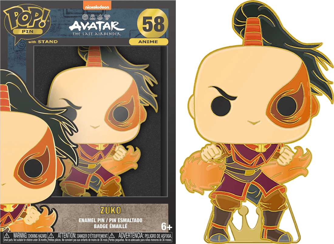 FUNAVAPP0015 Avatar: the Last Airbender - Zuko (with chase) 4" Pop! Pin - Funko - Titan Pop Culture