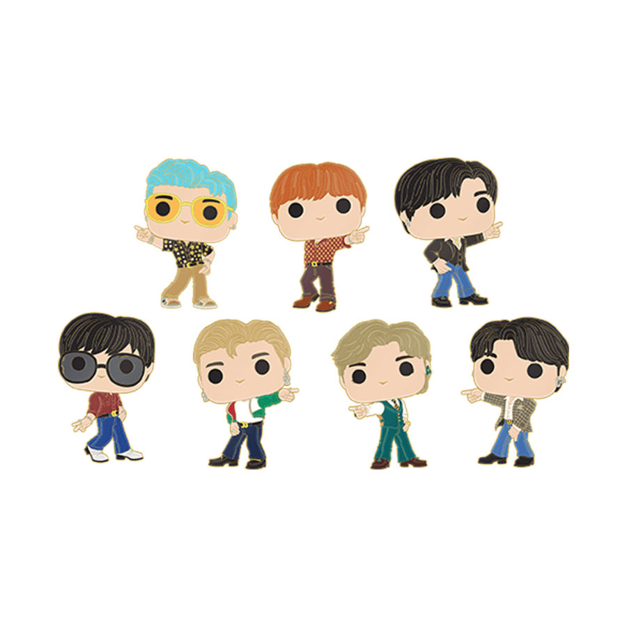 FUNBTSPN0001 BTS - Band Members Enamel Pin 7-Pack - Funko - Titan Pop Culture