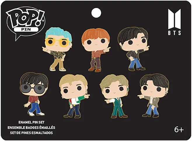 FUNBTSPN0001 BTS - Band Members Enamel Pin 7-Pack - Funko - Titan Pop Culture