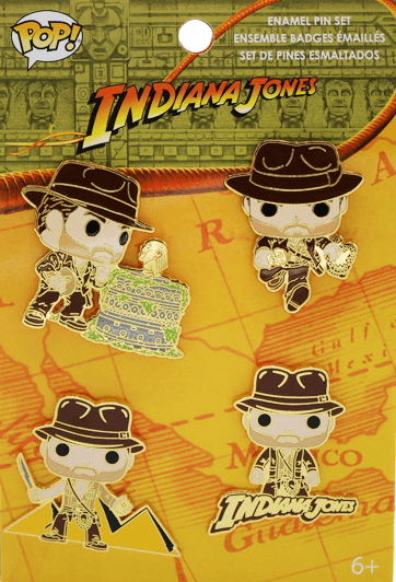 FUNIJPN0003 Indiana Jones: Raiders of the Lost Ark - Indy Set Enamel Pin 4 Pack - Funko - Titan Pop Culture