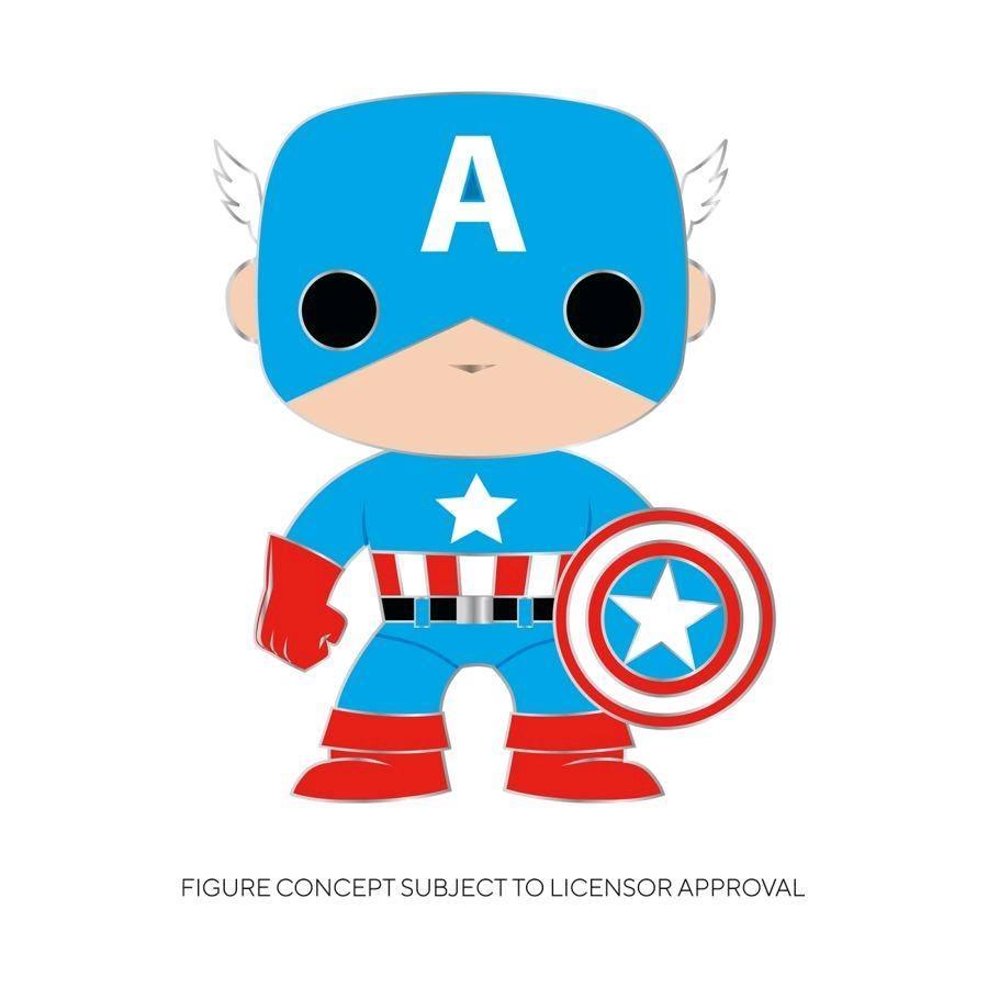 FUNMVPP0008 Captain America - Captain America 4" Pop! Enamel Pin - Funko - Titan Pop Culture