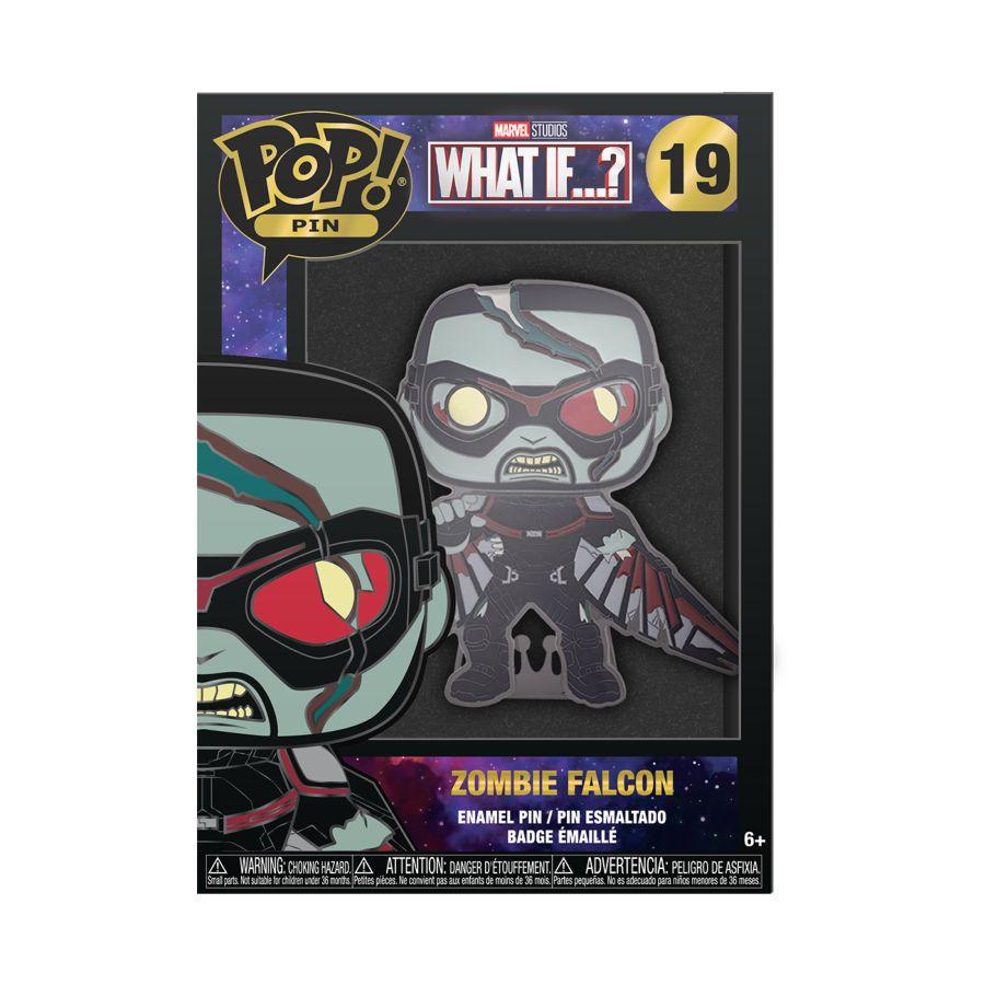 FUNMVPP0057 What If - Zombie Falcon 4" Pop! Enamel Pin - Funko - Titan Pop Culture