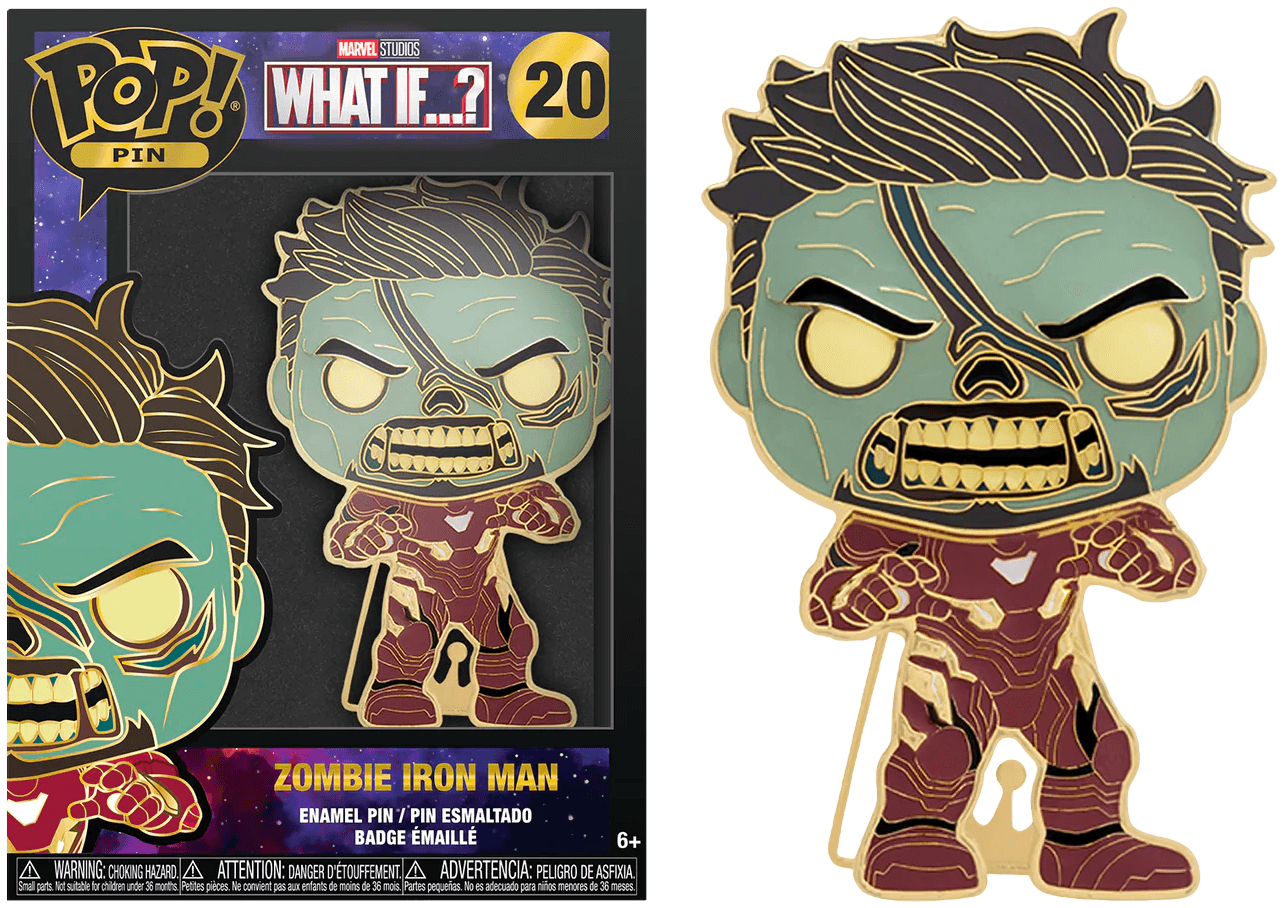 FUNMVPP0058 What If - Zombie Iron Man 4" Pop! Enamel Pin - Funko - Titan Pop Culture